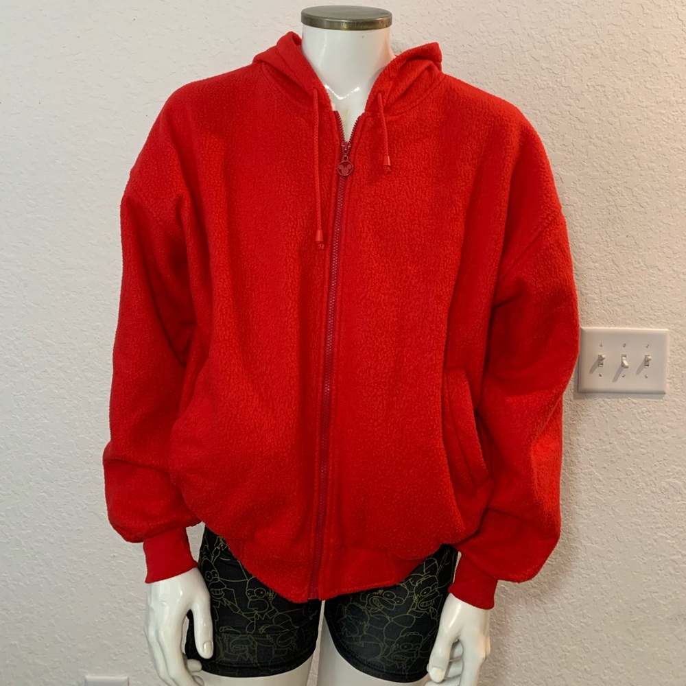 Mickey & Co jacket Men  fleece zipper Red Color Large